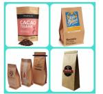 Zipper Custom Printing Heat Sealing Kraft Paper Bags With Window For Tea