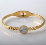Simple Elegance Fashion Jewelry colorful Stainless Steel Bangle Bracelet For