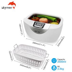Quality SUS304 70W 2500ml Fruit Vegetable Ultrasonic Cleaner ultrasonic parts cleaners ultrasonic cleaning equipments wholesale
