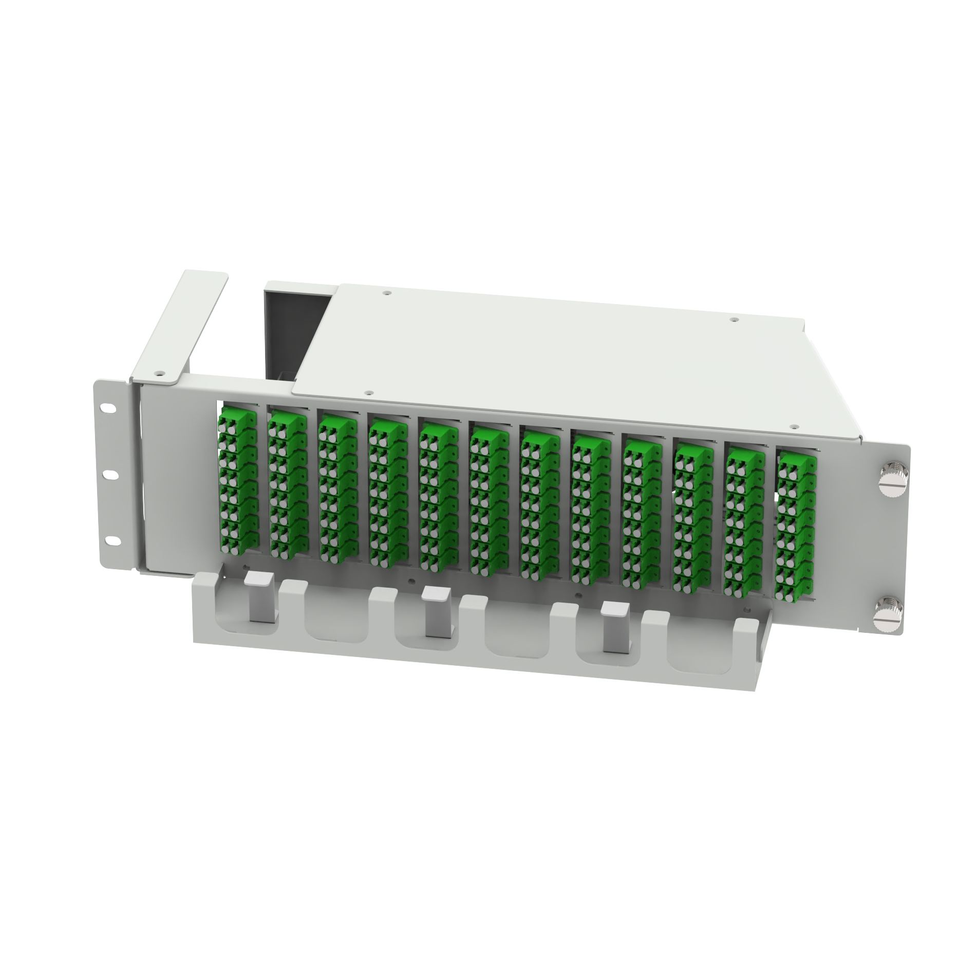 19 Inch Fiber Optic Equipment LC APC Type 96 Cores Swing Optical Patchpanel with 5 Time