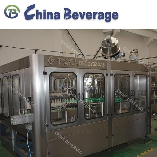 Glass Bottle Carbonated Soft Drink Filling Machine , Full Automatic Water