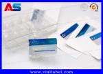 Small Bottle Hcg Adhesive 2ml Vial Label Metallic Blue Color Pharmacy Usage