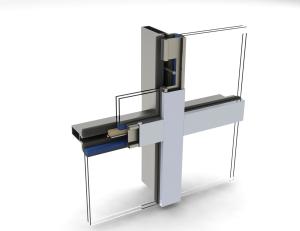 Quality Broken Bridge Fire Rated Curtain Wall Water Resistant Steel Frame Curtain Wall wholesale