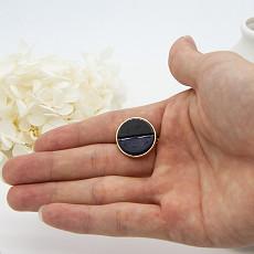 Quality Moissanite Engagement Mens Gold Fashion Rings Alloy Gold Black / Blue Stone wholesale
