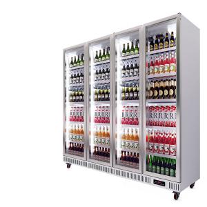 Quality Commercial 4 Glass Doors Vertical Display Fridge Freezer wholesale