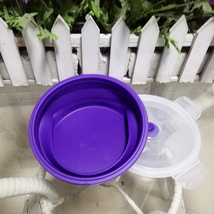 Silicone Food Storage Containers BPA Free Plastic Lids Set of 4 Small and Large Collapsible Meal Prep Container for Kitchen Kids