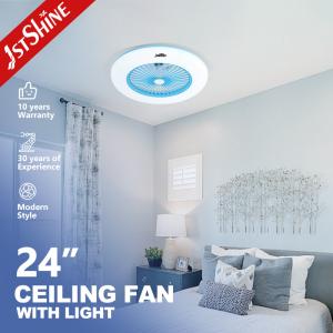 Quality 24&quot; 7 ABS Blades Bedroom Ceiling Fan Light AC Motor 3 Color Led wholesale