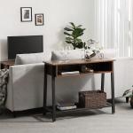 Entryway Console Table with Industrial Style, Rustic Sofa Table Furniture,