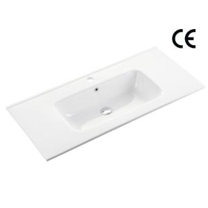 Quality 35 Inch Vanity Top Bathroom Sink Rectangle Vessel Basin 910X460X180mm wholesale