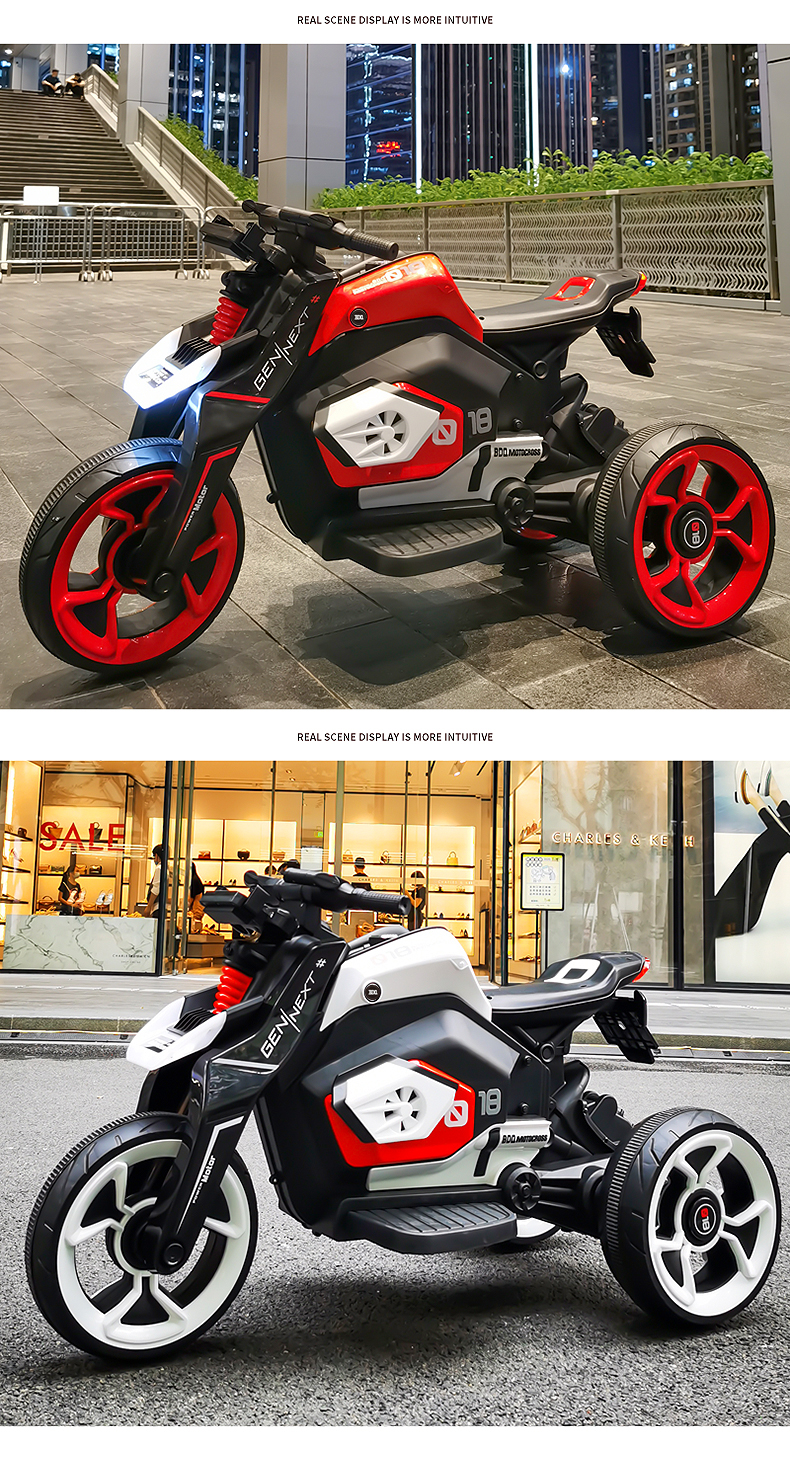 G.W. N.W 14.8/12.5kg 12V Battery Children Three Wheel Electric Motorcycle Car for Kids