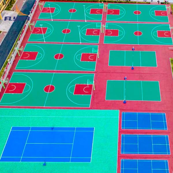 Class 1 Fire Resistance Polyurethane Sport Court Pu Sports Floor For Multi Sport