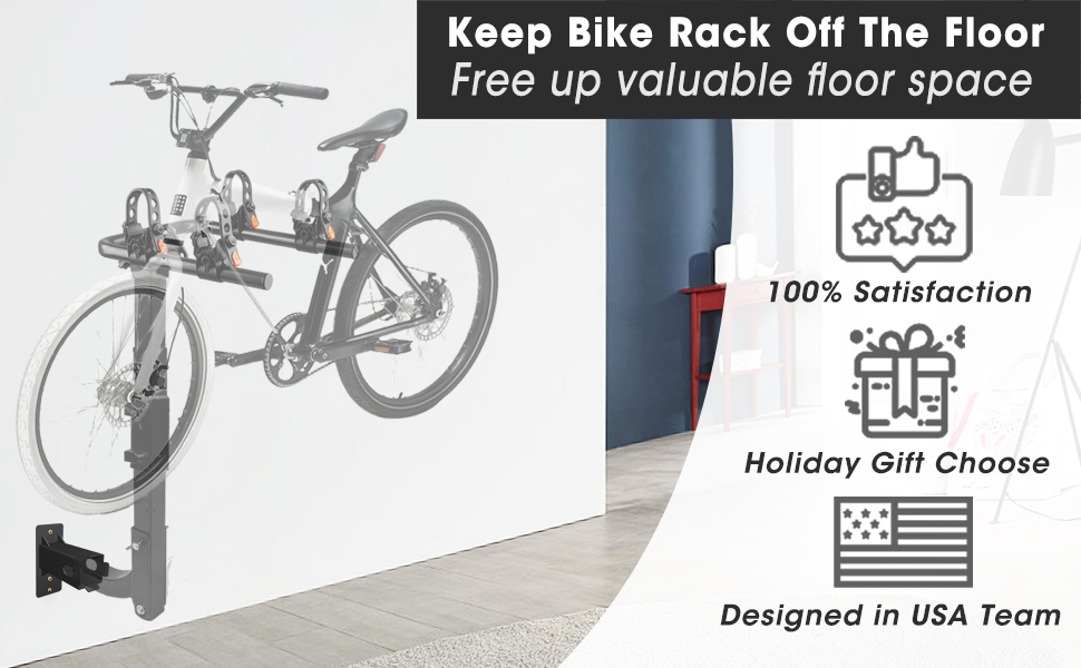 Hitch Mount Bike Rack Hanging Garage Organizer Easy to Load Trailer Hitch Receiver Storage
