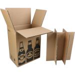 Custom logo Eco Friendly Food Packaging Brown corrugated wine shipping box