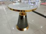 Stainless Steel Nordic 70cm Round White Marble Side Table