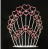 Buy cheap Valetines day crowns and tiaras big red hearts crystal rhinestone crowns custom from wholesalers