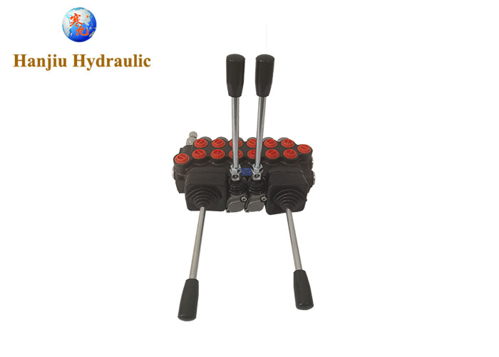 2 Spool Hydraulic Joystick Control Valve 11gpm , Double Acting Cylinder