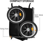 Bike Trailer Cargo Foldable Max Load, 2x16'' Inflatable Wheels, Aluminum Bicycle