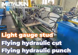 Quality Light Steel Stud Roll Forming Machine With Plastic Film Protection And Hydraulic Punching wholesale