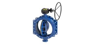 Quality RAL 5010 Ductile Iron Double Eccentric Butterfly Valve 150 PSI wholesale