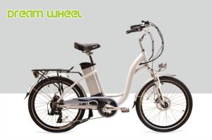 Quality 250W 24&quot; Ladies Electric Urban Bike With Shimano Derailleur wholesale