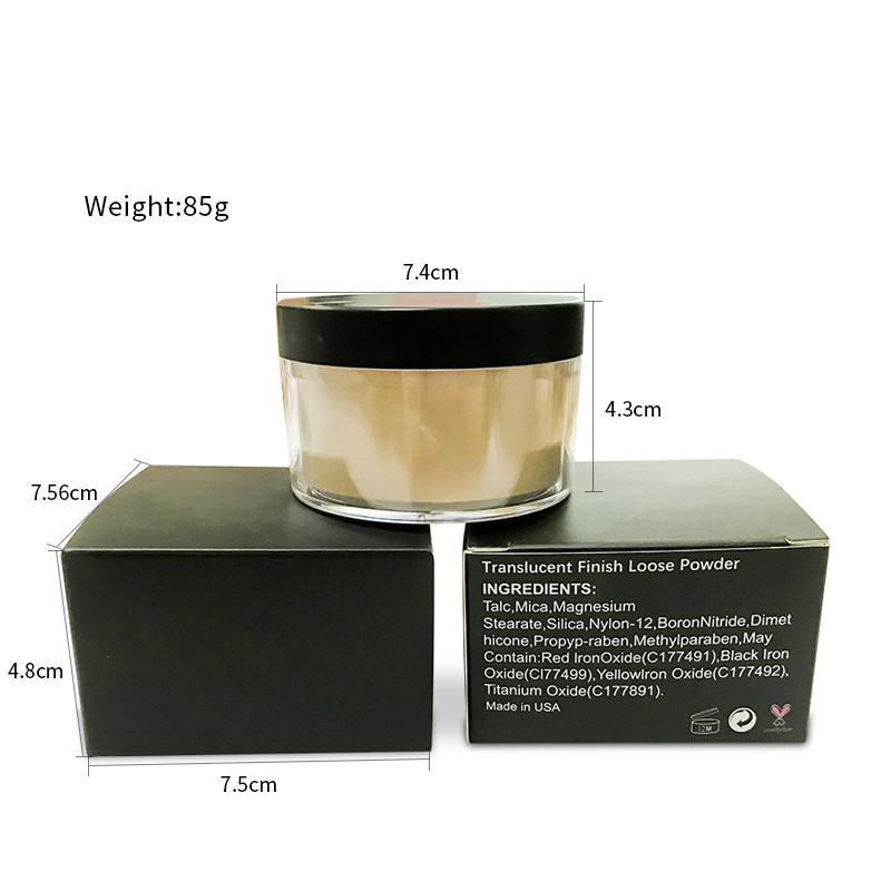 Sunscreen Waterproof 6c Color Loose Mineral Powder Translucent Vegan Cosmetics