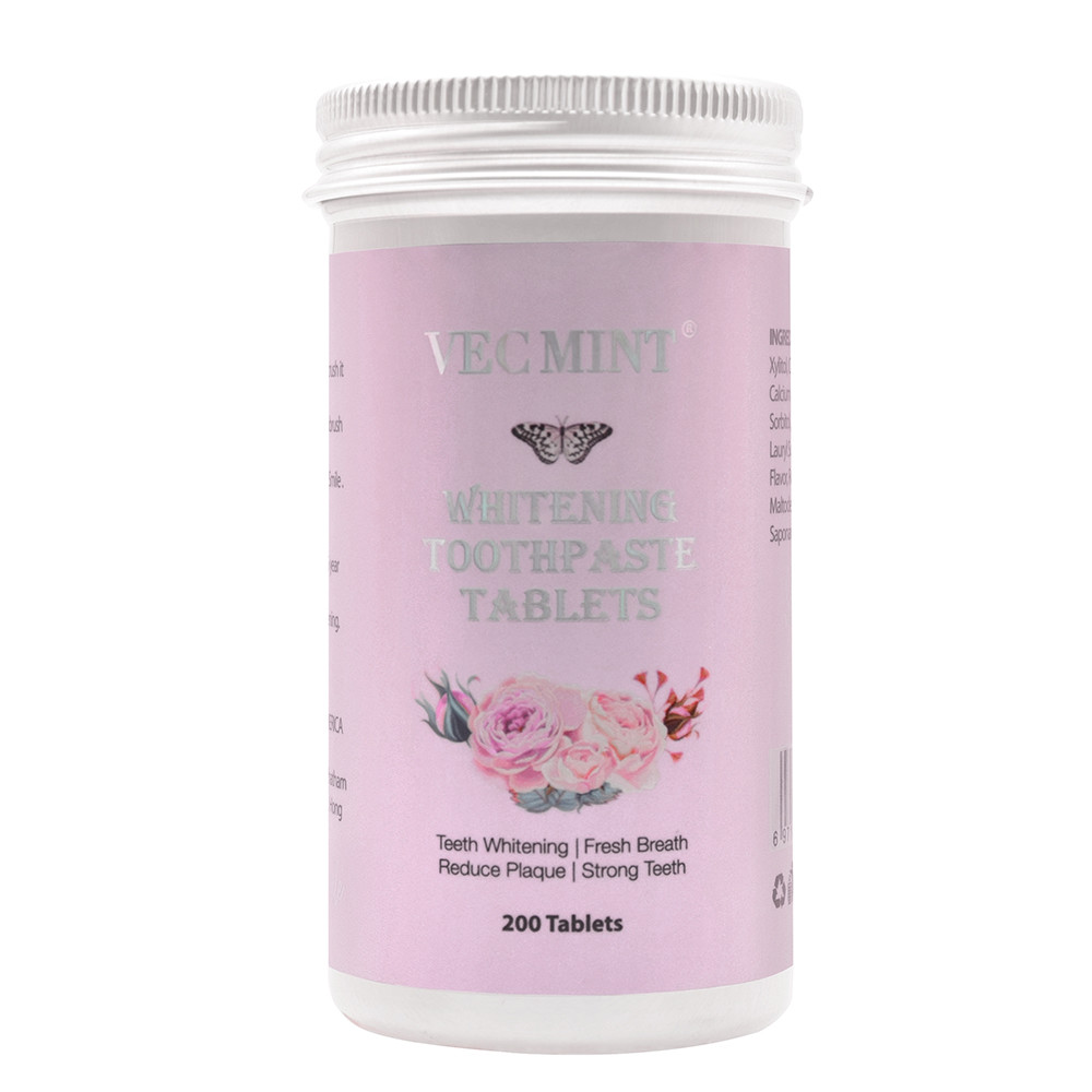 VECMINT Lily TeethTablets Bamboo Charcoal 200tablets teeth whitening fresh breath reduce plaque