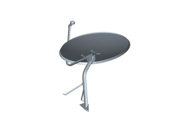 Cheap 37.5dBi Gain Ku-Band Antenna , Ku Band Satellite Antenna Pedestal / Wall Mounted for sale