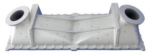 China connection housing for intercooler, diesel engine component, aluminum sand casting, 35kg, 1300*450*250 on sale