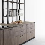 PVC Vaccum Finish Contemporary Kitchen Cabinets Modern Kitchen Units