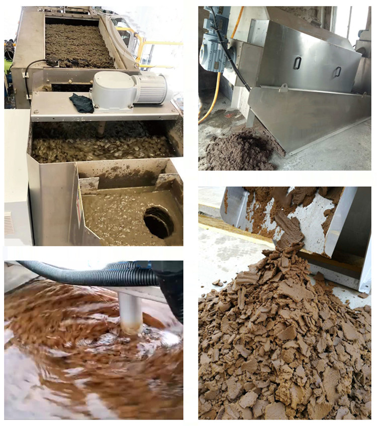 SUS304/316 Cassava Vinasse Coconut Palm Oil Sludge Filter Screw Press Dewatering Machine