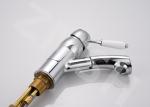 Electroplate Hot Cold Pull Out Sink Faucet Kitchen Tap