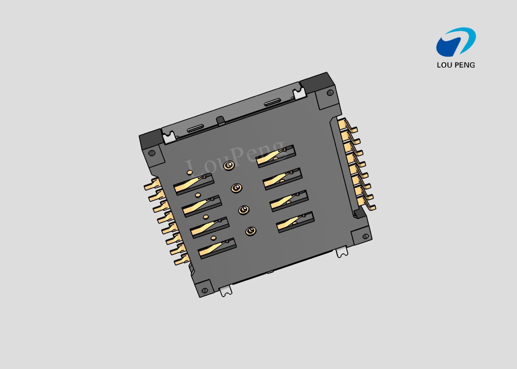 SIM Connectors, SIM Card Connectors, 2FF mini SIM Compatible Card, 8 Position, 2.54mm [.1in] Centerline