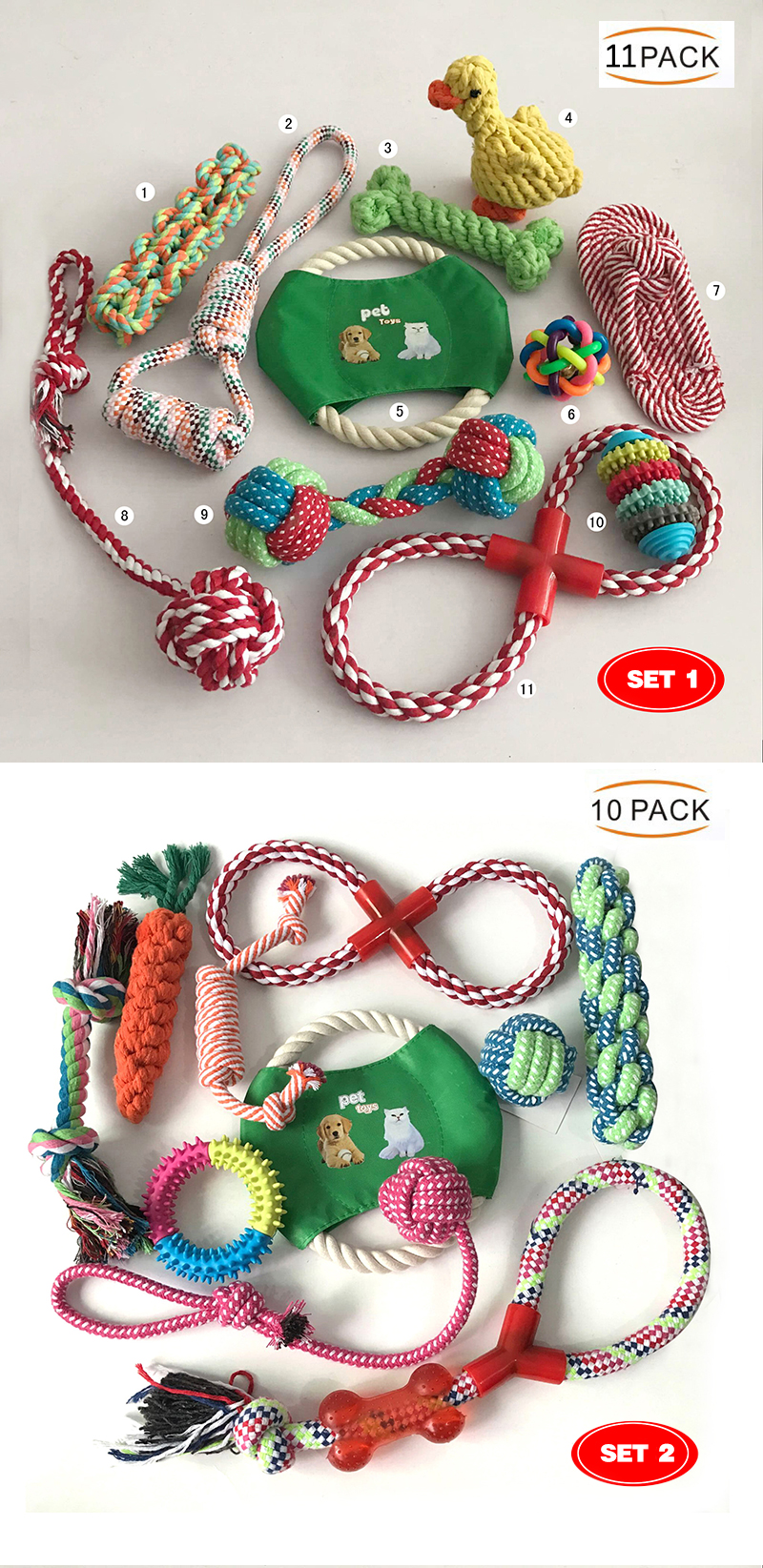 OEM ODM Cotton Indestructible Dog Rope Toys For Aggressive Chewers