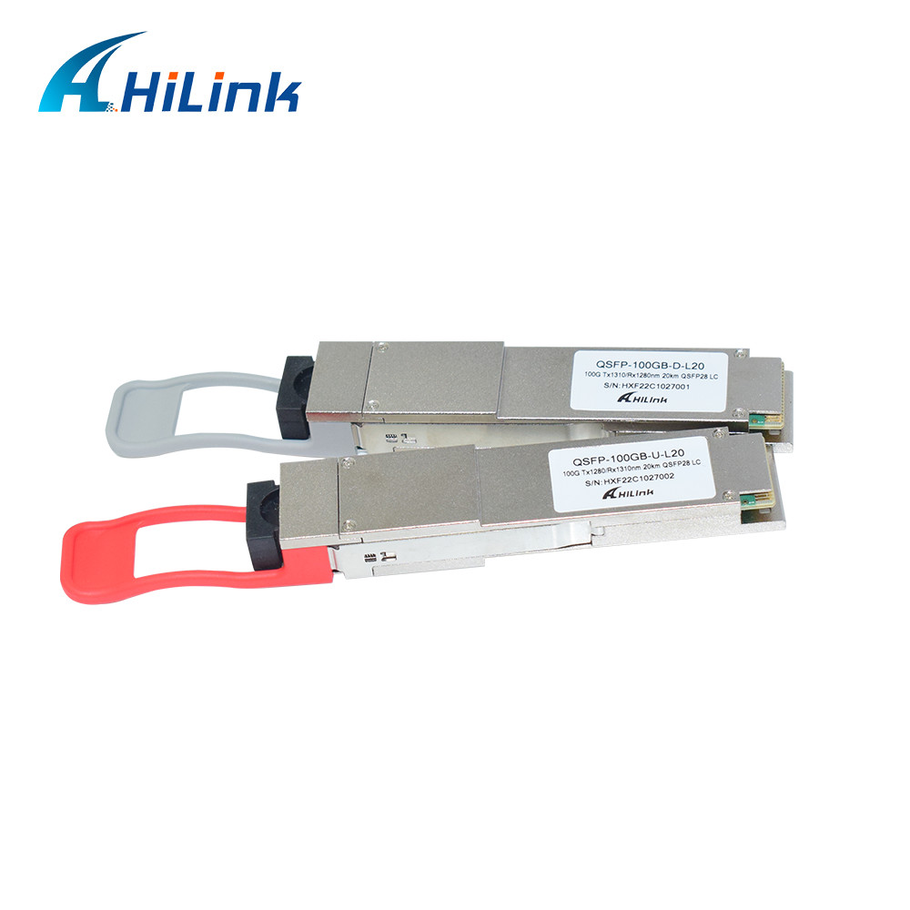 100GBASE - BX20 Optical Transceiver Module QSFP28 4x25Gb/S LAN WDM 1280nm 1310nm 20km LC Simplex