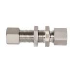 Stainless Steel Single Ferrule Hydraulic Compression Bulkhead Union / DIN2353,