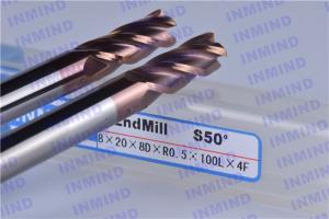 Quality 35 ° 45° Helix Angle Corner Rounding Endmill , 10 Mm Diameter Round Corner Cutter wholesale