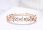 0.54ct Gold Star Diamond Ring , 1.3mm 18k Gold Engagement Ring For Women Girl