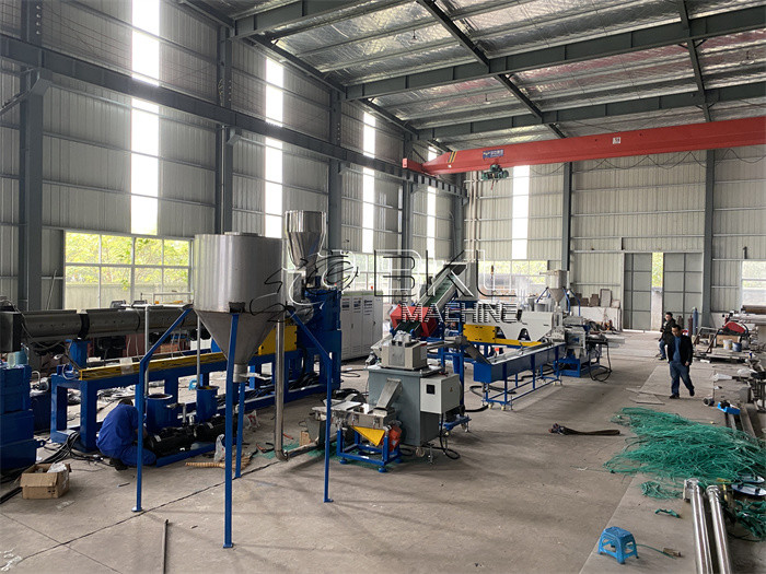 300KG H Plastic Granulating Line HDPE LDPE Polythene Bag Recycling Machine