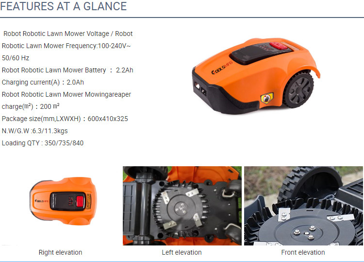 18V 400-600M2 Brushless Commercial Robotic Lawn Mower