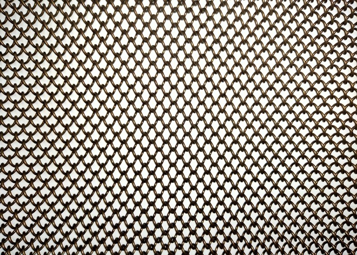 Diamond Hole Architectural Metal Mesh 0.5-2m Width Metal Coil Drapery