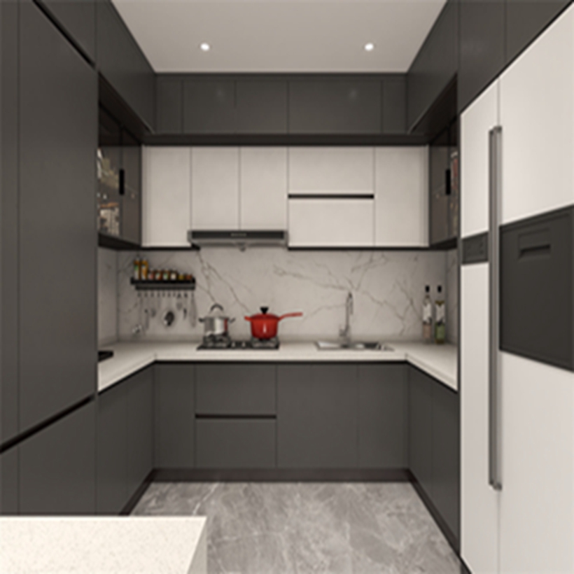 Solid Maple Wood Modern White Shaker Kitchen Cabinets in Custom Simple Design Flat Pack