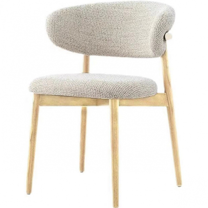 Indoor Black Wood Dining Room Chairs Velvet Fabric With Metal Legs