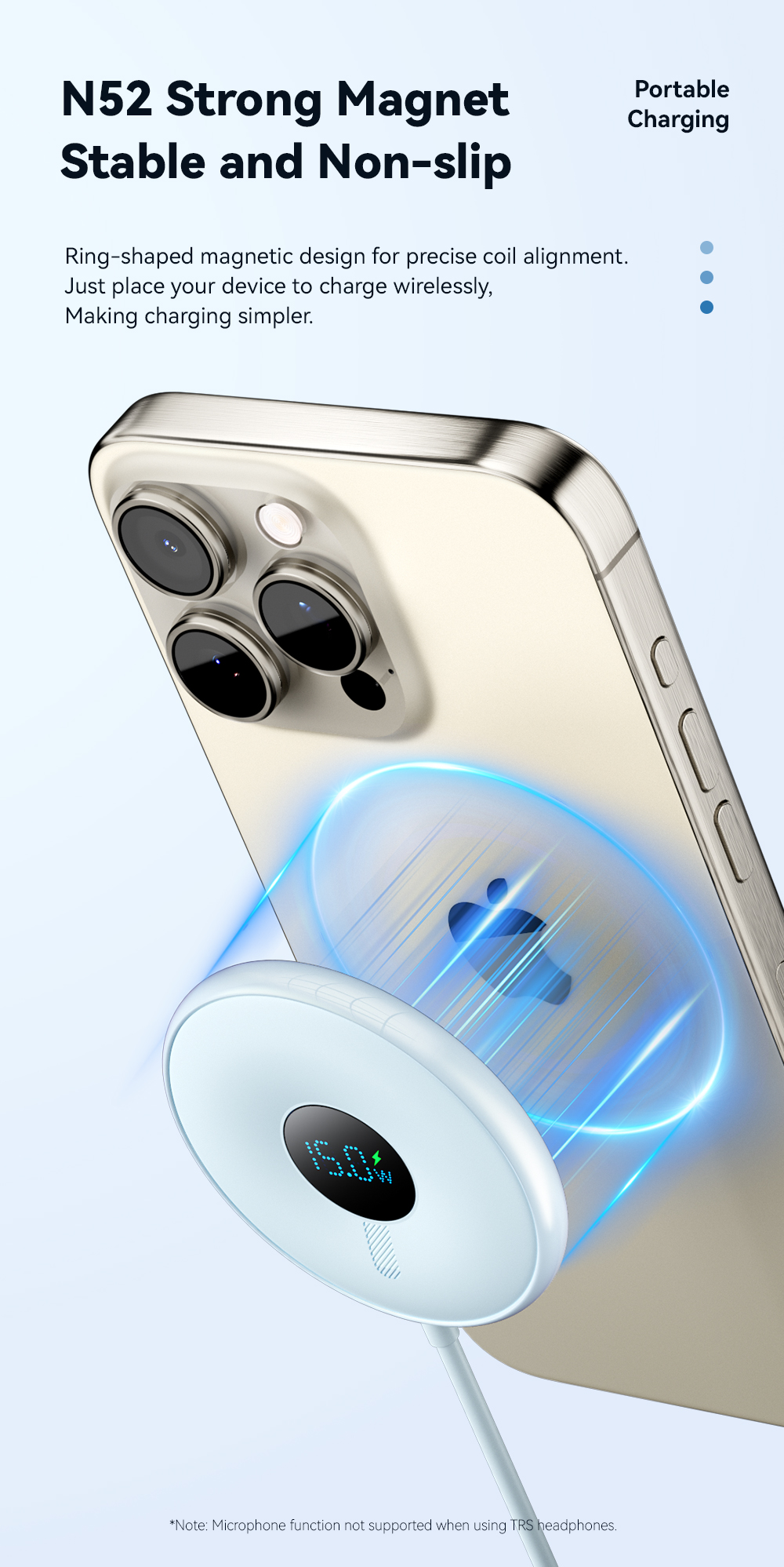 Digital Display Wireless Phone Charger OLP 15W ES-WC10 Series