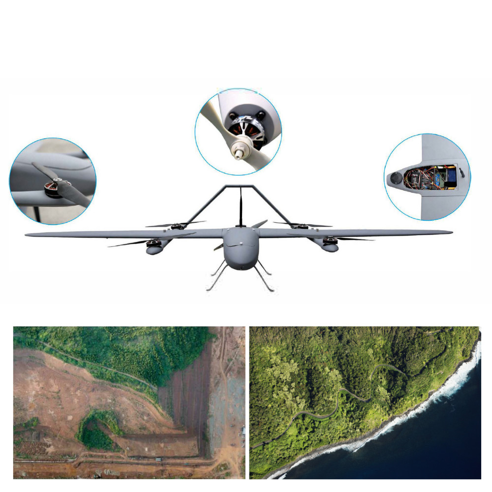 HXCG468 Load 6.5KG VTOL Fixed Wing Drone Industrial For Police Marine Military