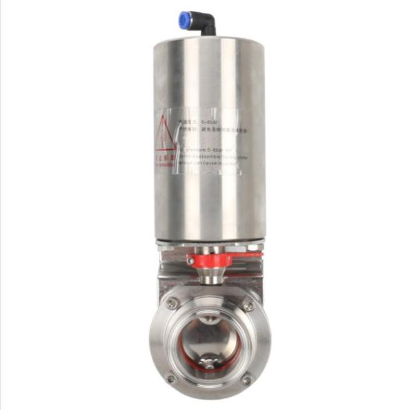Food Industry Butterfly Valve with Stainless Steel Structure and ISO9001