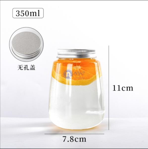 Cheap 350ml  Screw Cap 46g Disposable Juice Bottles for sale