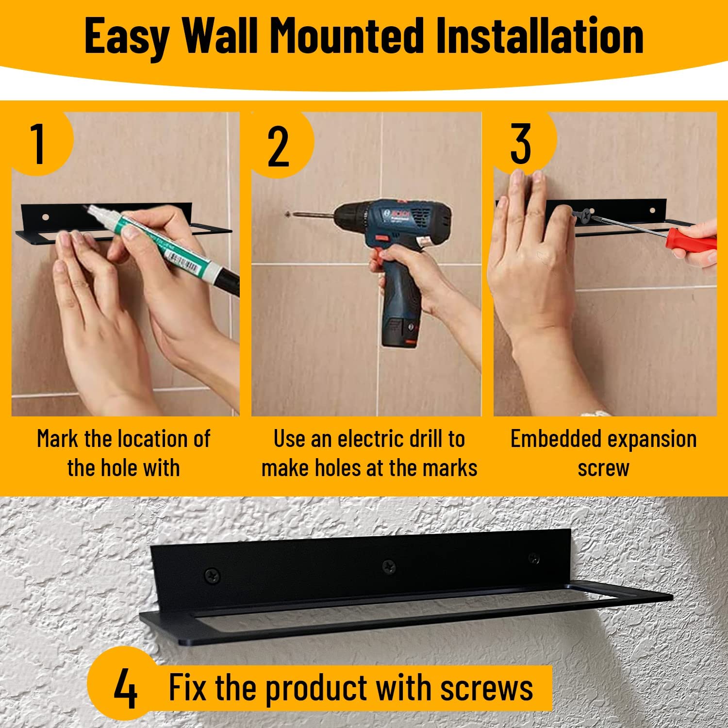 Metal Wall Red Wine Rack Hooks Bracket Hanging Wine Bottle Wall Holder for Kitchen and Bar
