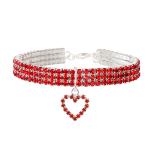Nice Quality Color Rhinestone Cat Stretch Collar Cute Pendant For Pet Cat