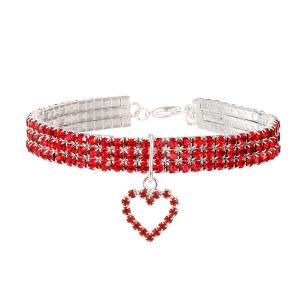 Quality Nice Quality Color Rhinestone Cat Stretch Collar Cute Pendant For Pet Cat wholesale