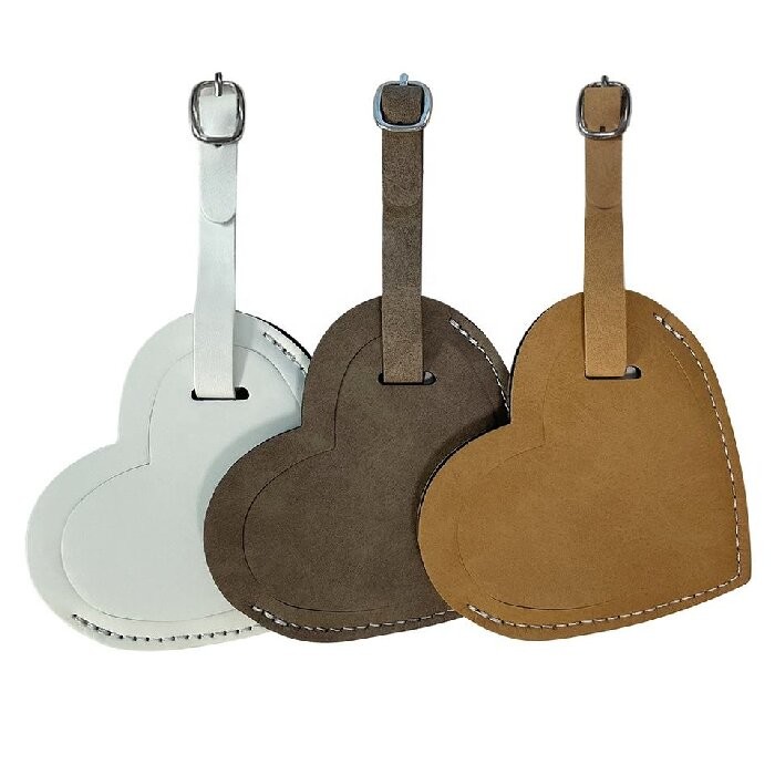 Custom Blank Sublimation PU Leather Luggage Tag For Sublimation Printing